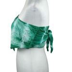 Aerie Tie Dye Green & White Smocked Tube Crop Bandana Tie Top Size Medium Photo 6