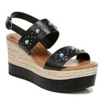 Espadrille Platform Beaded Black Size 11 Photo 0