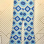Intermix  Geometric‎ Print Wide Leg Pants in Blue Photo 0