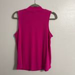Banana Republic hot pink sleeveless mock neck blouse tank shirt | Work Office Photo 1