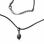 Handmade Hand Crafted Necklace Tortoise Silver Silk Cord #8 Photo 2