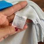 Jamie Sadock 1/2 zip sleeveless Blue and White Textured golf top XS Photo 2