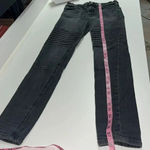 Faded black stretchy denim jeans size 26 Jeggings front back pockets Photo 0