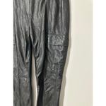 BCBGMAXAZRIA  Wilcox Black Faux Leather Cargo Paneled Leggings Size‎ S Photo 4