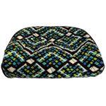 Vera Bradley Rain Forest Quilted Cosmetic Makeup Travel Bag Blue Green Photo 3