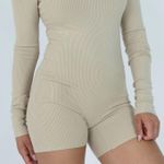 The foxy kind airplane mode romper Tan Size M Photo 2