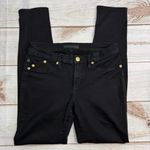 Rock & Republic Black Kashmere Skinny Jeans with Gold Tone Hardware Size 10 Photo 0