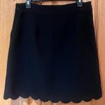 Premise Scalloped Hem Stretch Lined A-Line Mini Skirt Black Size 10 NEW Photo 10
