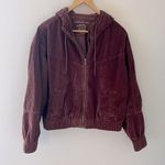 American Eagle  Corduroy Maroon Zip Up Jacket | Size Medium Photo 0