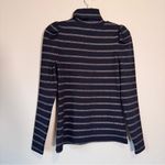 Veronica Beard  Black Metallic Striped Turtleneck Sweater Womens S Fall Structure Photo 8