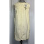 Beverly's Vintage Women's Yellow Jumper Dress M Embroidered Patchwork Flowers Size M Photo 1