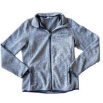 Port Authority Vintage Ladies Gulfstream Cardigan Large Sweater Gray Front Zip Embroid… Photo 2