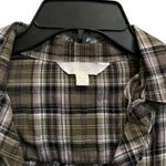 a glow  | Maternity Grey or Green Plaid Flannel Top Medium Photo 1