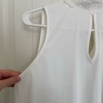 Joie NEW  women’s solid white sleeveless high neck beaded blouse top‎ medium Photo 3