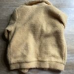 Elodie  Teddy Sherpa Fleece Zip Jacket Size Cozy Shacket Vanilla M Big Pockets Photo 6