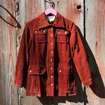 Vintage 70s Rust Corduroy Safari Field Jacket Size XS Photo 0