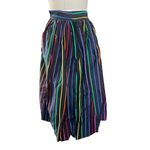 NWT Collectif Jasmine Bright Rainbow Stripe Full Swing Skirt Size XXS Photo 1