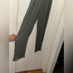 Three Dots  Women's Forest Green Wide Leg Pants Photo 2