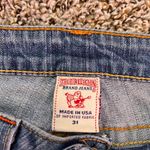 True Religion  Jeans Women's 31 Blue Denim Cotton Pockets Flat Front Straight Leg Photo 2