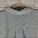 Madewell  Women Grey Silver Long Sleeve Crinkled Relaxed Button Up Shirt small Photo 10