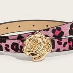 Pink Floral Leopard Belt Photo 0
