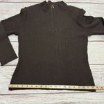 St. John Sport by Marie Gray Ribbed Mock Neck Sweater Brown 1/4 Zip Size Large Photo 4