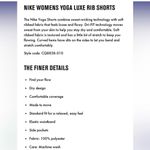 Nike  Women's Ribbed Shorts Yoga Grey and White Stripes w/Pockets Photo 6