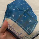 Blue and white letter toss print bandana 0320 Photo 1