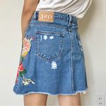 One Way  Embroidered denim skirt Photo 3