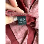 Italian Jersey Neck Scarf Shutter Style Italy Pink/Burgundy Oblong Rectangle EUC Red Photo 5