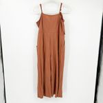 Chelsea28 Chealsea28 Summer Sleeveless Tie Front‎ Wide Leg Jumpsuit Size L Burnt Orange Photo 10
