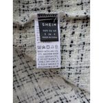 She In Women's Mini Dress Gold Buttons Beige Black Tweed Size Small Photo 5