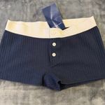 Brandy Melville Navy Ribbed Shorts Photo 0