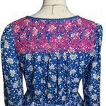 J.Crew Belted Tunic Midi Dress Cerulean Night Sky Block Print Small Beach Resort Blue Photo 3