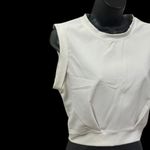 Halara  Crew Neck Sleeveless Cropped Yoga Top White Size Small Photo 5