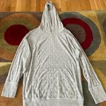 Juicy Couture y2k Grey Velour Oversized Hoodie Sweatshirt Heart Print Medium Photo 1