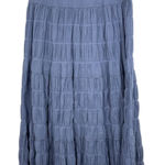 Max Studio London Chambray Blue Tiered Maxi Skirt Elastic Waist Size S NWT Boho Photo 0
