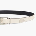 ALLSAINTS NEW $99  Curved Buckle Leather Belt X-Large, ROE Leather Photo 1