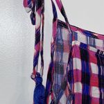 Anthropologie NWT $110  Purple Motif Checked Knee Length Dress XS Photo 7