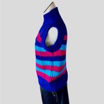 VICI NWOT  CHUNKY KNIT Y2K Multicolored STRIPED SWEATER VEST SMALL Photo 3