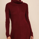 NWT Lulu’s Tea Reader Burgundy Mini Sweater Dress Size M Photo 0