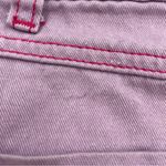 Lazy Oaf Purple Embroidered Cigarette Mini Skirt BROKEN Zipper Size 24 Purple Photo 6