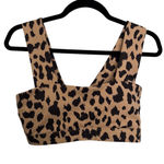 All Fenix Leo Leopard Sports Bra Womens M Bandeau Medium Support Athleisure Tan Photo 0
