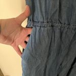 J. Crew Mercantile Chambray Denim Wrap Jumpsuit Size M Elastic Waist Pockets Blue Size M Photo 5