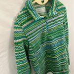 Spyder : Green & Blue Striped Women's Sweatshirt- 1/4 zip- 8 Photo 6