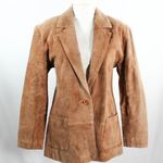 Vintage 1990s Grunge Aesthetic Tan 100% Genuine Leather Sueded Size 10 Photo 3