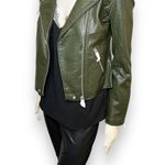 BLANK NYC | Forest Green City Jungle Vegan Leather Moto Jacket Size XS Photo 7