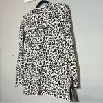 Loft Mockneck Sweater Cheetah Black Cream Leopard Cotton Size XL Cotton Photo 7