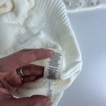 Willow Glenn Ivory Sweater Dress XS Turtleneck Long Sleeve Knit Textured Dot NWT White Photo 7