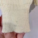 Chateauamour Women’s Apricot Ribbed Bead Cluster Cutout Shoulder Sweater Cream Photo 3